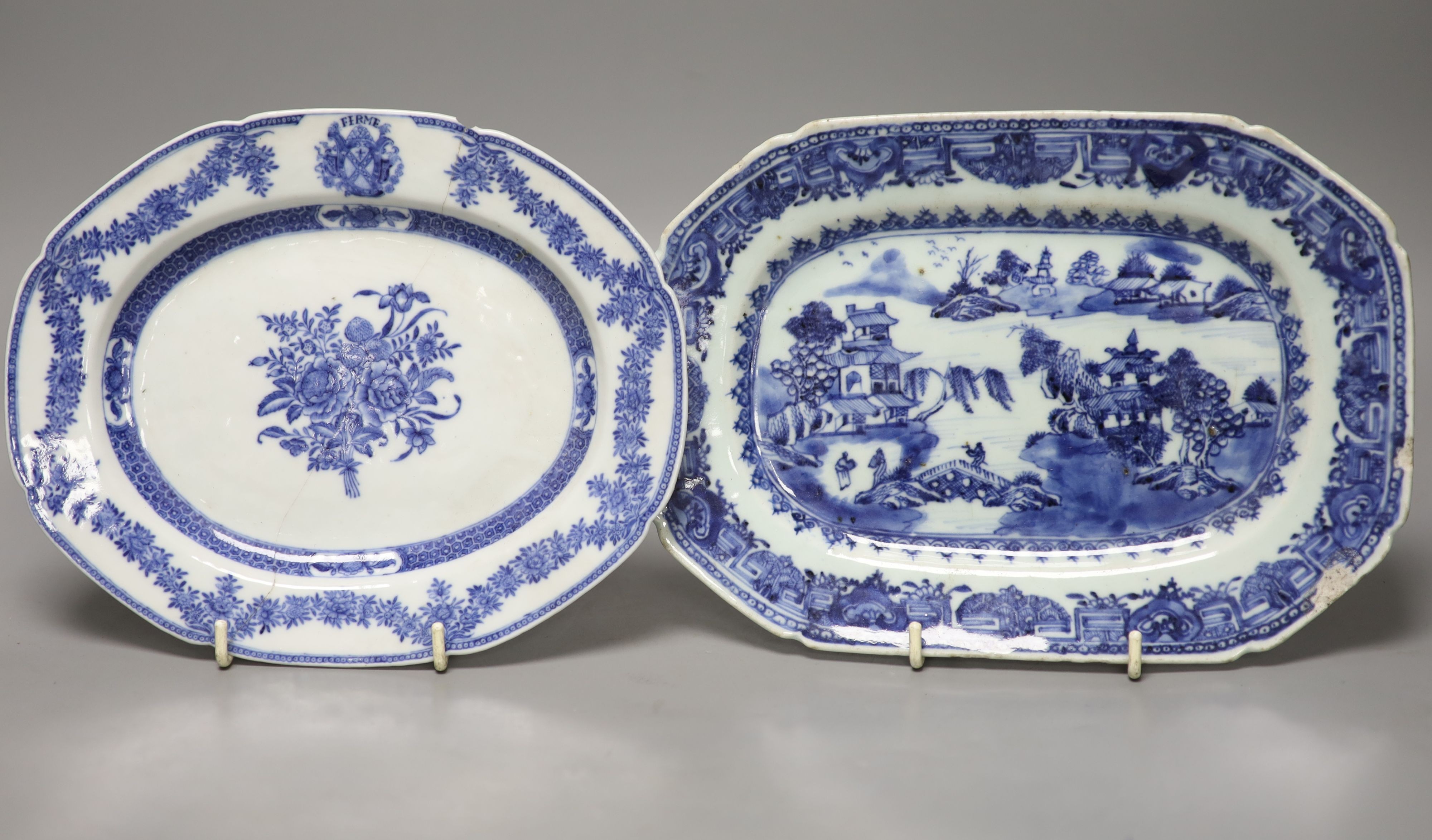 A study group of Chinese blue and white porcelain, 17th/18th century